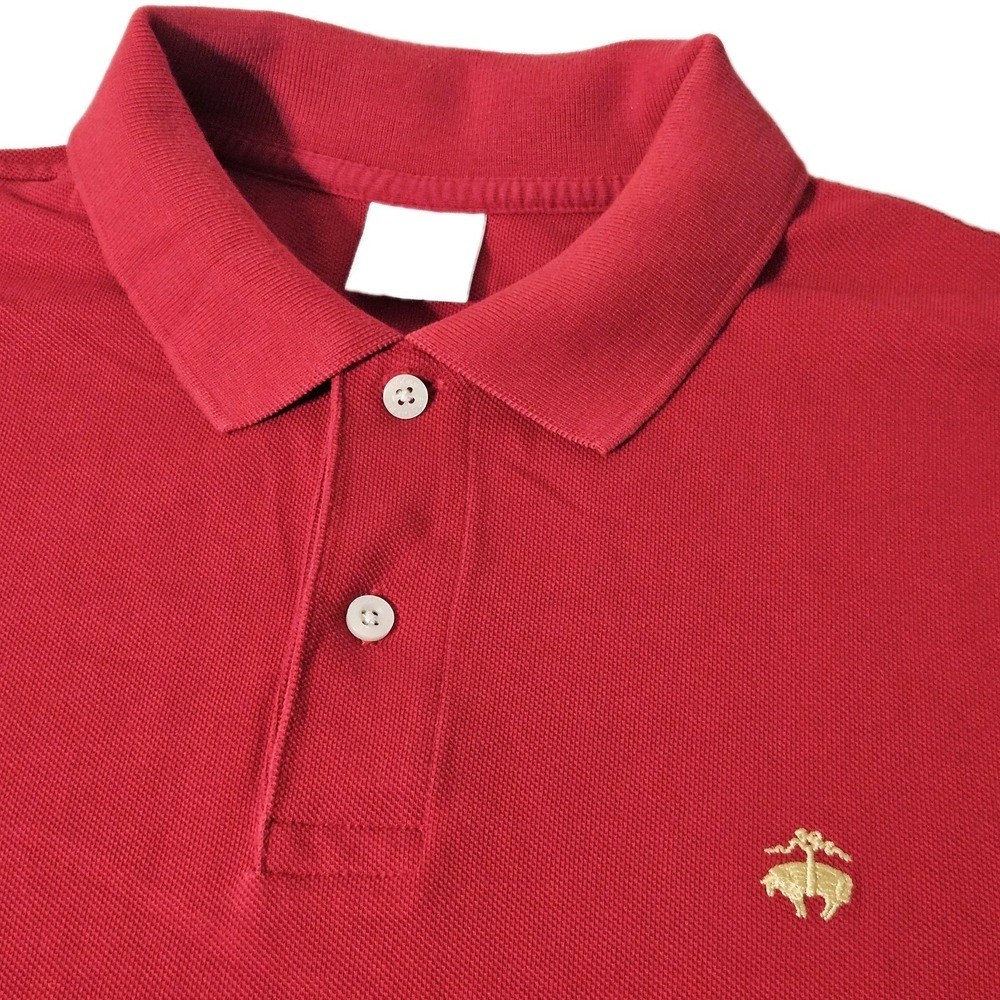 Brooks Brothers Performance Polo Golden Fleece Short Sleeve Red Mens L